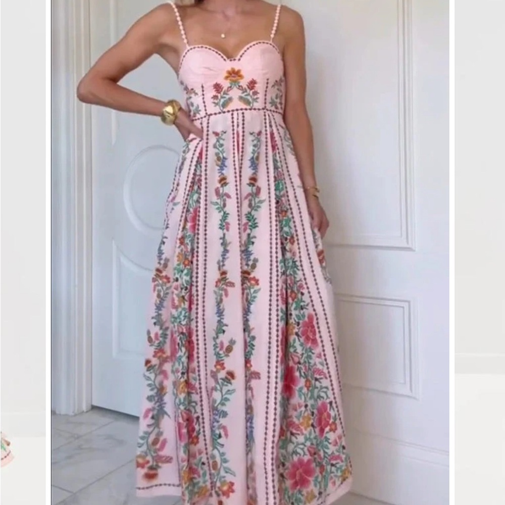 Floral Pink Maxi Dress